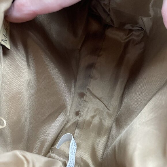 MULTI-SAC Purse Beige Double Handle Shoulder Bag Pebbled Faux Leather Medium - Picture 11 of 14